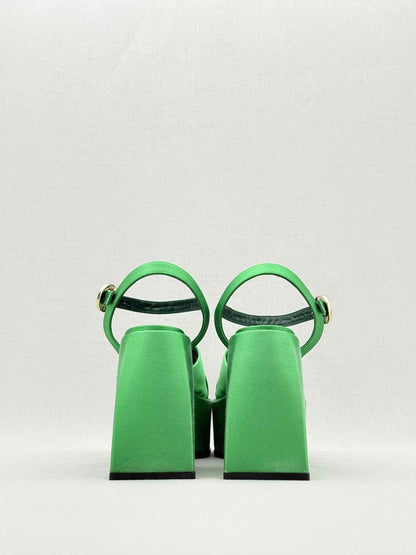 NODALETO Bulla Joni Green Size EU 38.5 Heeled Sandals