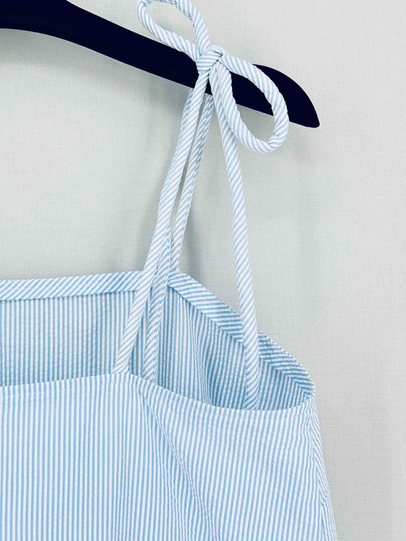 MAX MARA Fatto Blue & White Size Small Short Dress