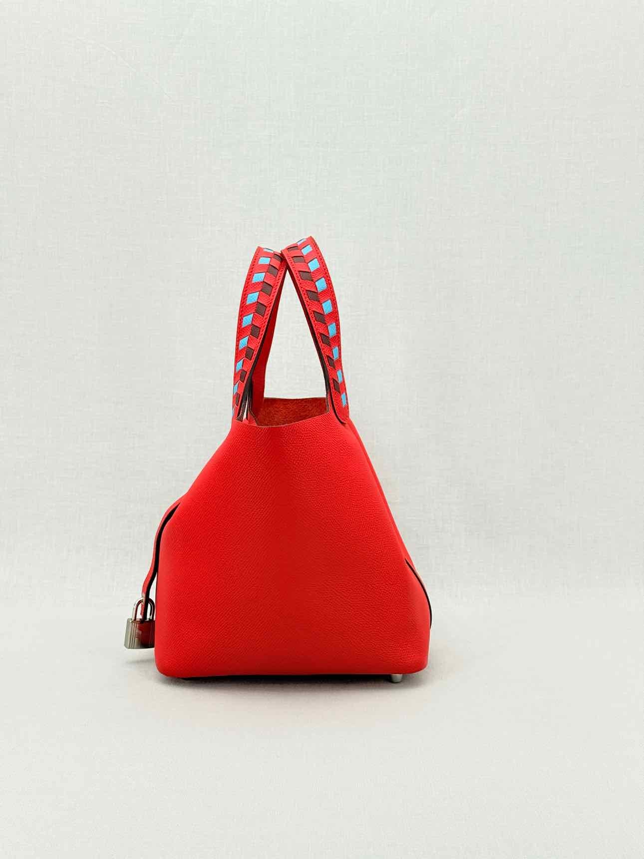 HERMES Picotin Red Top Handle
