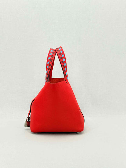 HERMES Picotin Red Top Handle