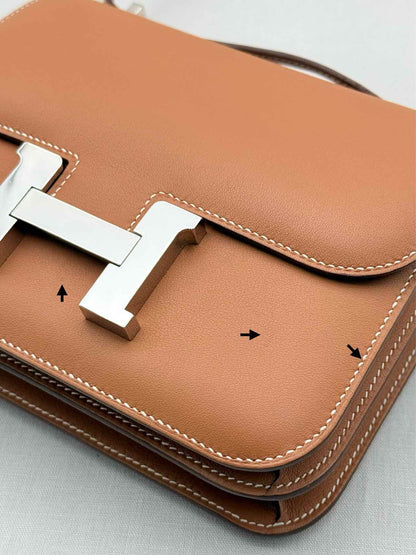 HERMES Constance Natural Shoulder Bag
