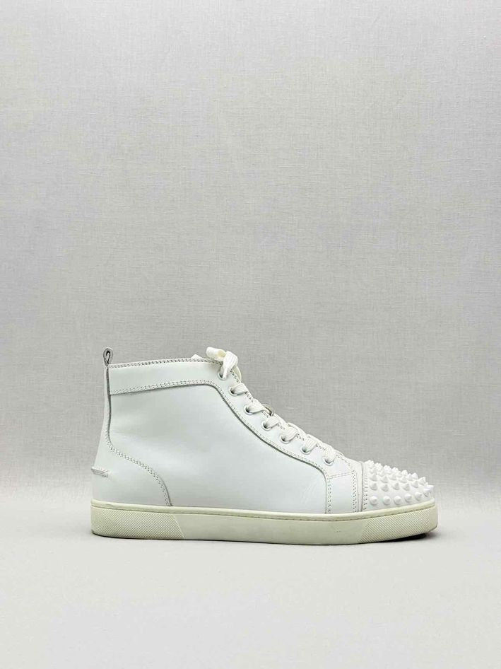 CHRISTIAN LOUBOUTIN White Spiked Size EU 42 Sneakers