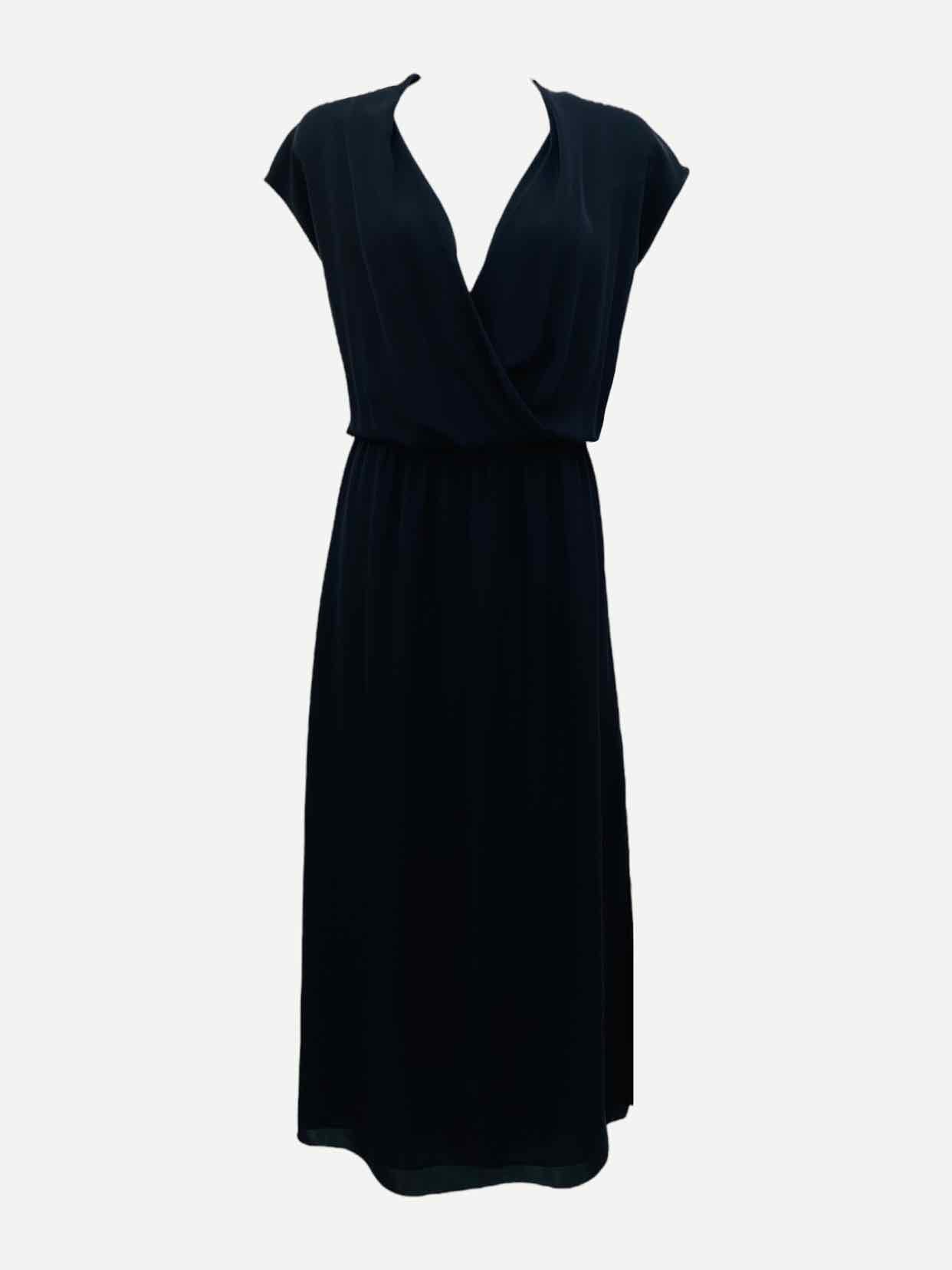 THEORY Sleeveless Black Midi Dress