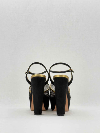 CHRISTIAN DIOR Black Size EU 37 Heeled Sandals