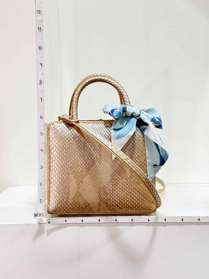 S'UVIMOL Metallic Beige & Silver Top Handle