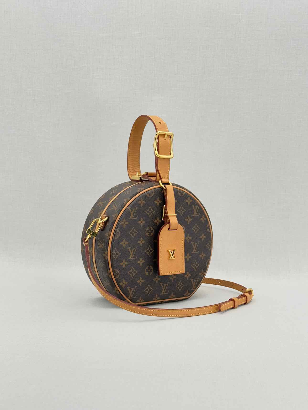 LOUIS VUITTON Petite Boite Chapeau Brown Top Handle