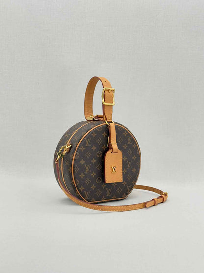 LOUIS VUITTON Petite Boite Chapeau Brown Top Handle