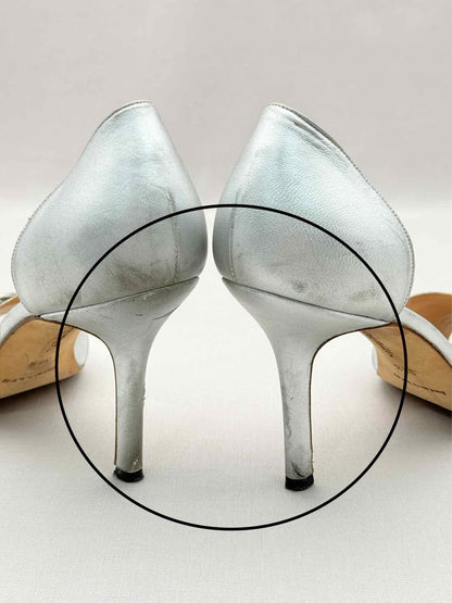MANOLO BLAHNIK Silver Size EU 38.5 Heeled Sandals