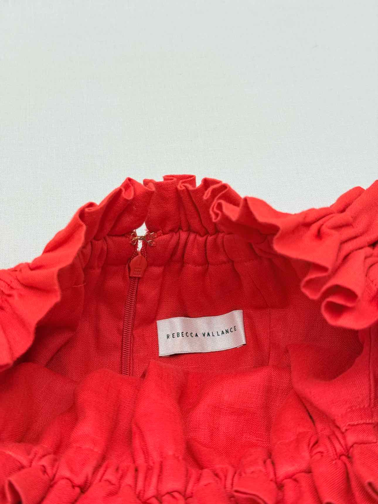 REBECCA VALLANCE Portia Red Size US 2 Midi Dress