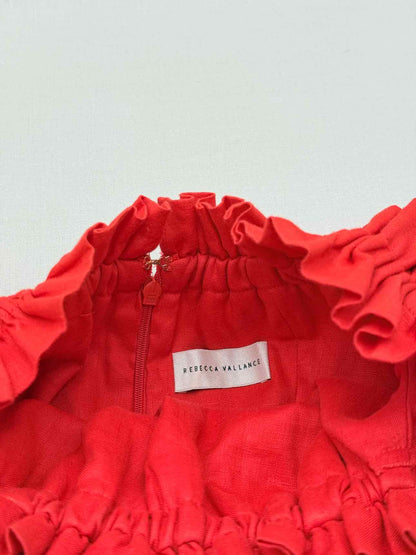 REBECCA VALLANCE Portia Red Size US 2 Midi Dress