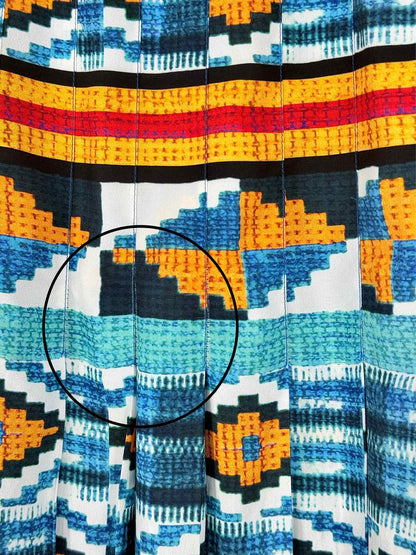 STELLA JEAN Multicolor Printed Size US 10 Midi Skirt