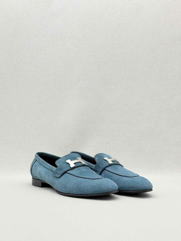 HERMES Paris Moccasins Blue Size EU 38 Loafers