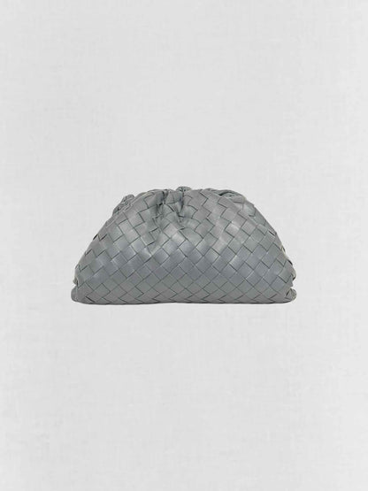 BOTTEGA VENETA Pouch Grey Intrecciato Clutch