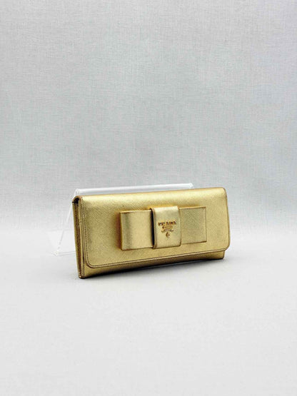 PRADA Gold Continental Wallet