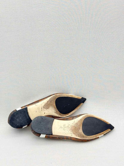 FENDI Colibri Brown & White Size EU 35 Ballet Flats