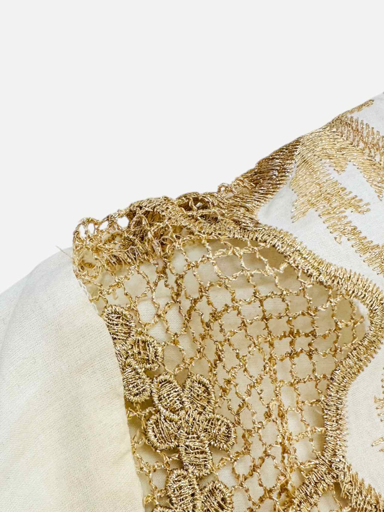 ANTICA SARTORIA White & Gold Size One Size Coverup