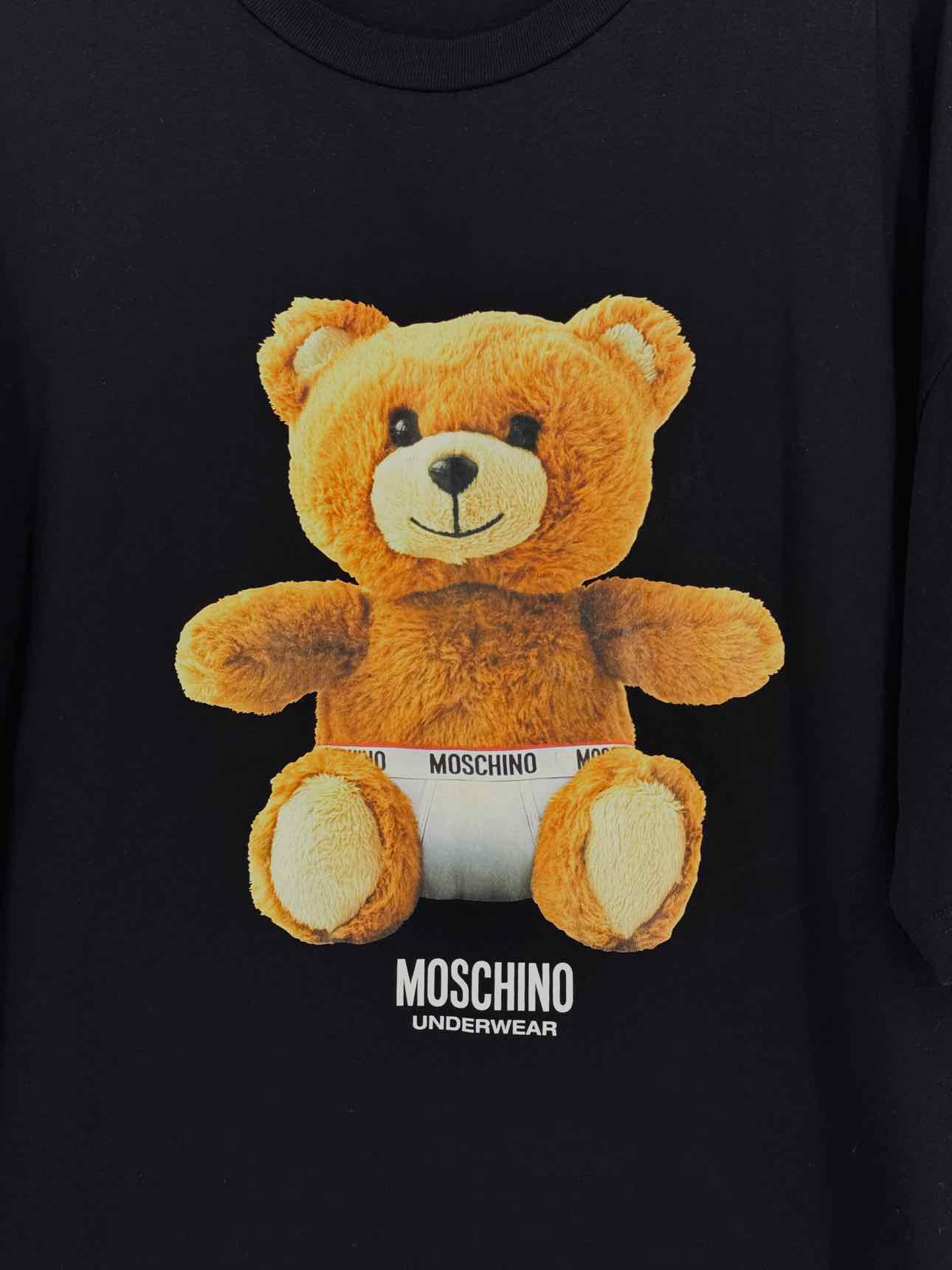 MOSCHINO Black Teddy Bear Size Medium T-shirt