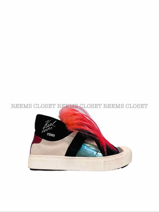 FENDI Karlito Cream Multicolor Sneakers