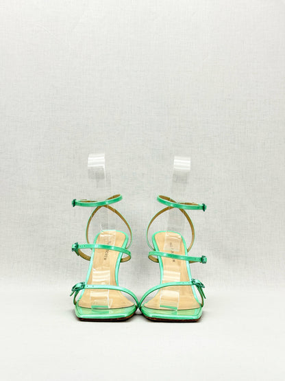 PAUL ANDREW Aqua Green Size EU 38.5 Heeled Sandals