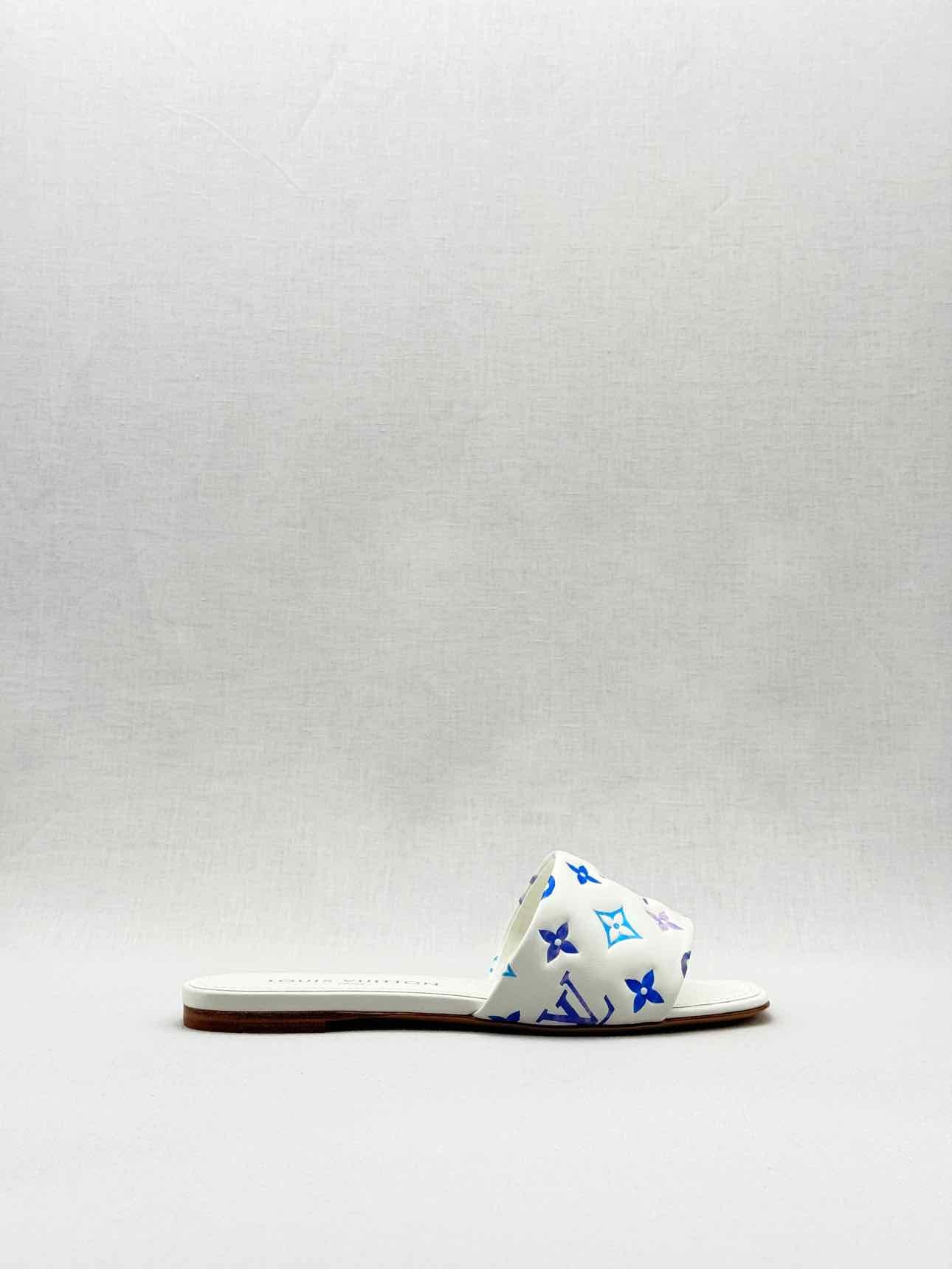 LOUIS VUITTON Revival White Multicolor Size EU 38 Mules