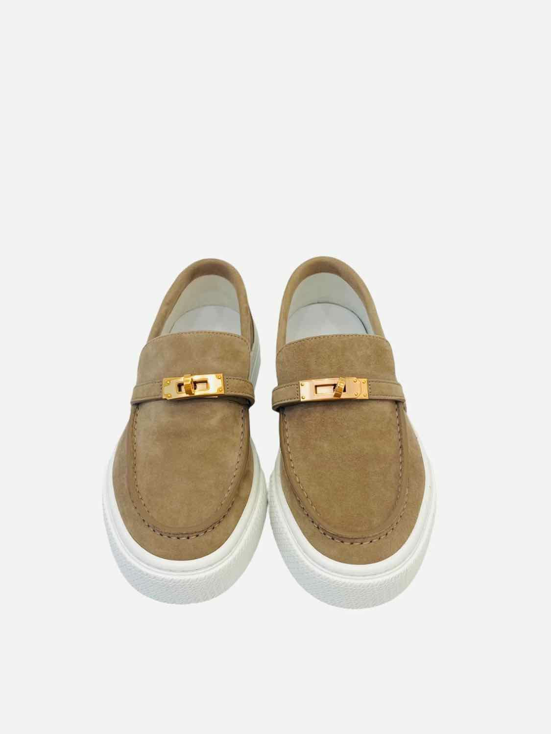 HERMES Game Slip-On Beige Size EU 37 Sneakers