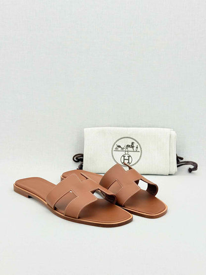 HERMES ORAN Brown Size EU 41.5 Sandals