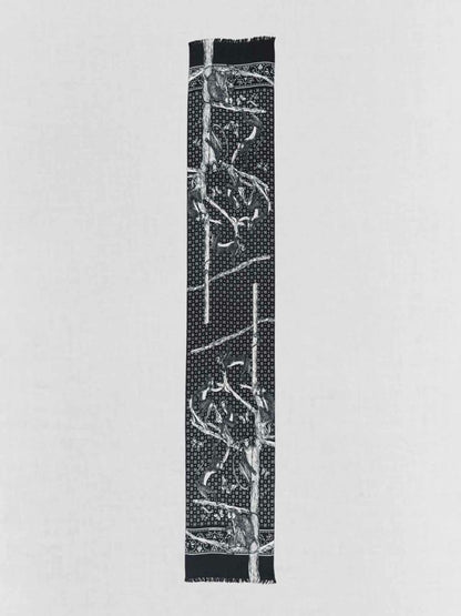 DOLCE & GABBANA Black & White Monkey Print Twill