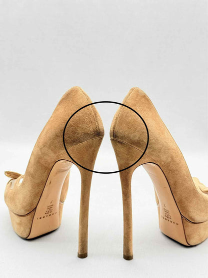CASADEI Beige Butterfly Accent Size EU 37 Open toe