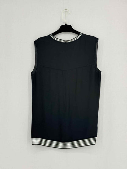 RAG & BONE Black Striped Size Medium Top