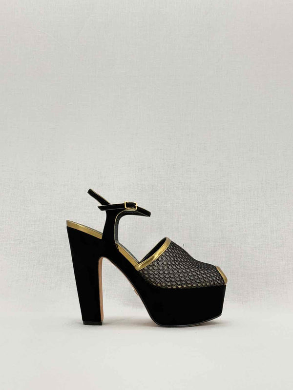 CHRISTIAN DIOR Black Size EU 37 Heeled Sandals