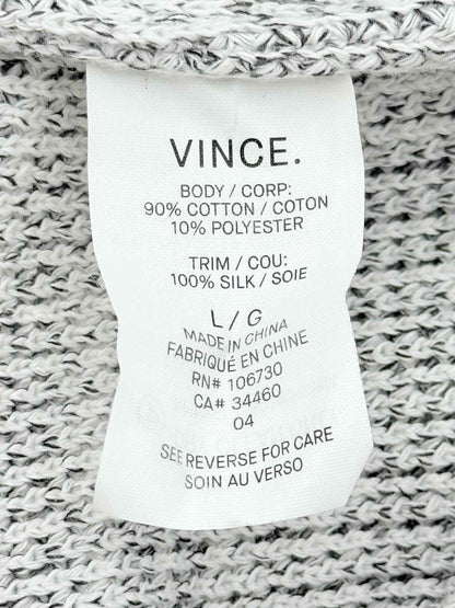VINCE Black & White Size Large Sweatshirt