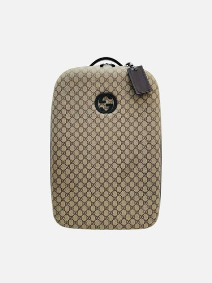 GUCCI GG Supreme Beige Rolling Luggage