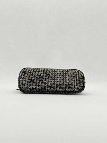 HERMES Cosmetic Black & White Small H Jacquard Pouch