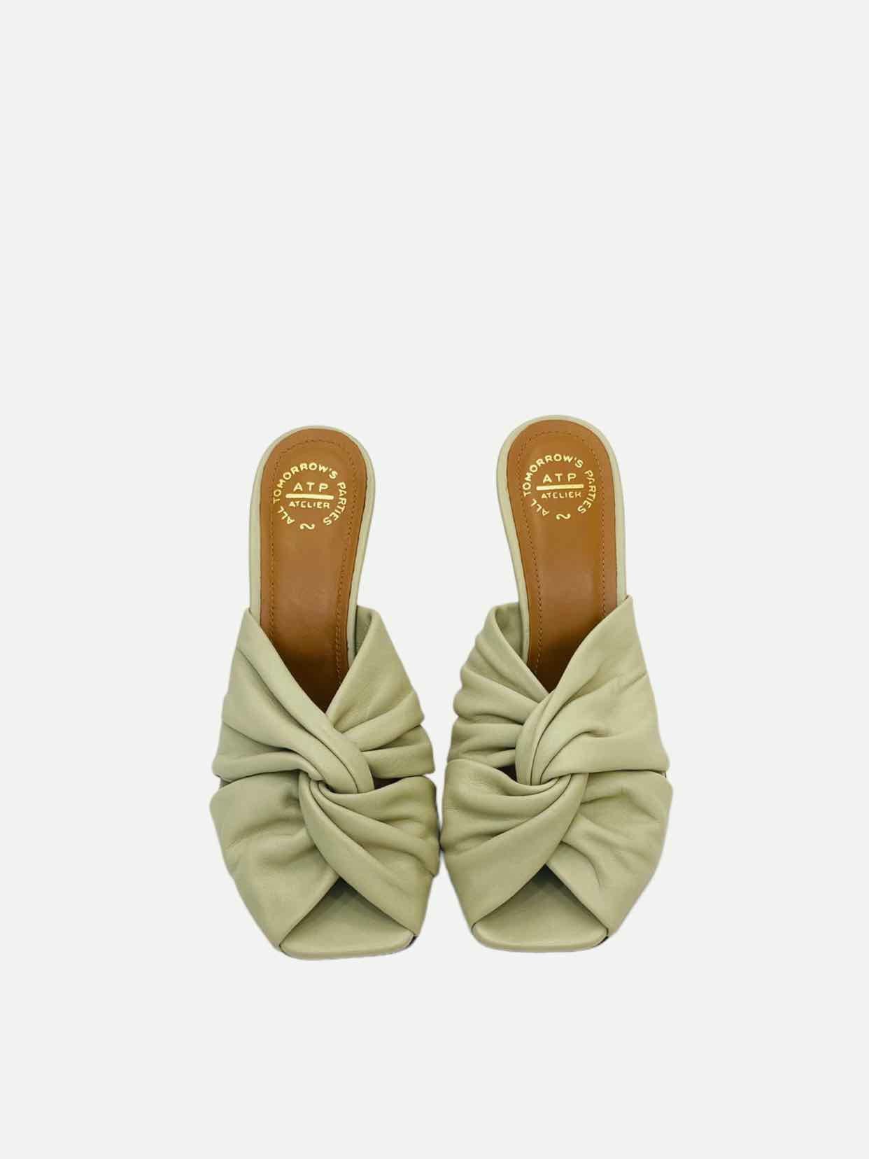 ATP ATELIER Square Toe Off-white Size EU 36 Mules