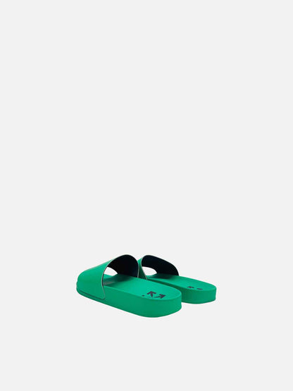 OFF WHITE Printed Pool Green Slides 38