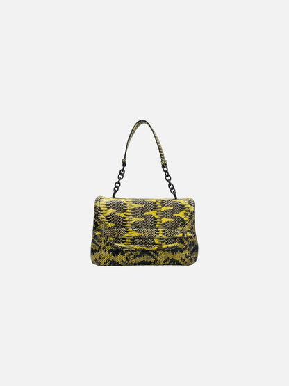 BOTTEGA VENETA Flap Black & Yellow Shoulder Bag