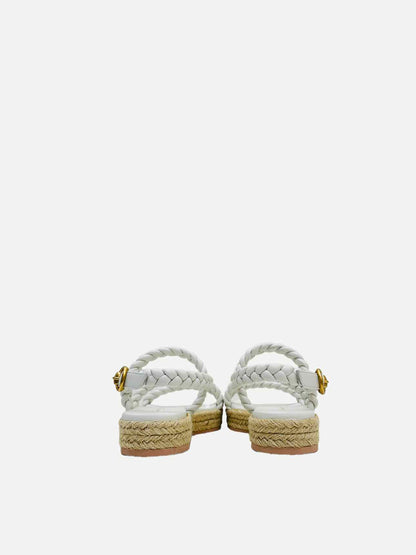 GIANVITO ROSSI Espadrille White Braided Sandals