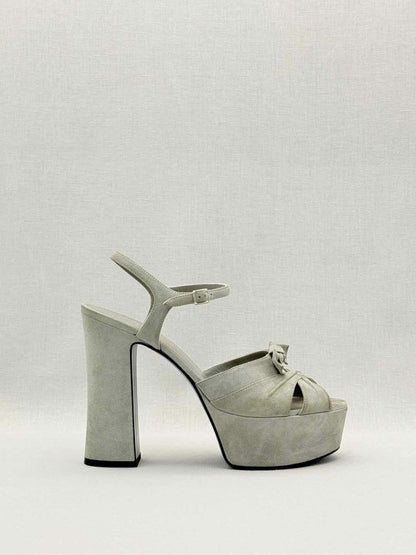 SAINT LAURENT Candy Grey Size EU 40 Platform Sandals