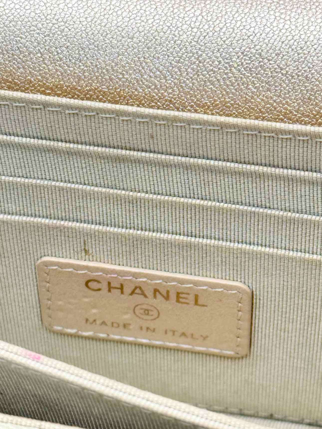 CHANEL Wallet on Chain Metallic Gold Quilted Crossbody