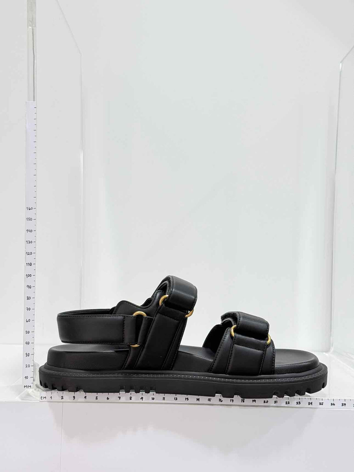 CHRISTIAN DIOR Addict Black Size EU 37.5 Sandals
