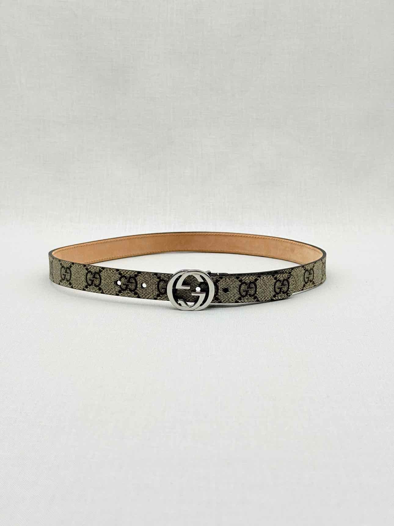 GUCCI Brown Monogram Belt