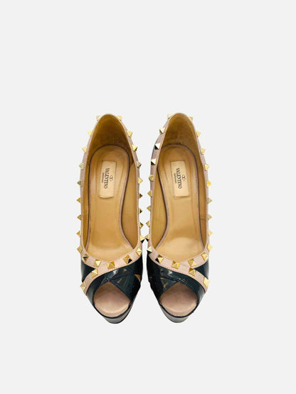 VALENTINO GARAVANI Black w/ Beige Size EU 37.5 Pumps