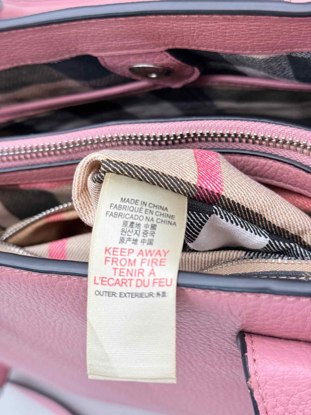 BURBERRY Banner Pink Tote Bag