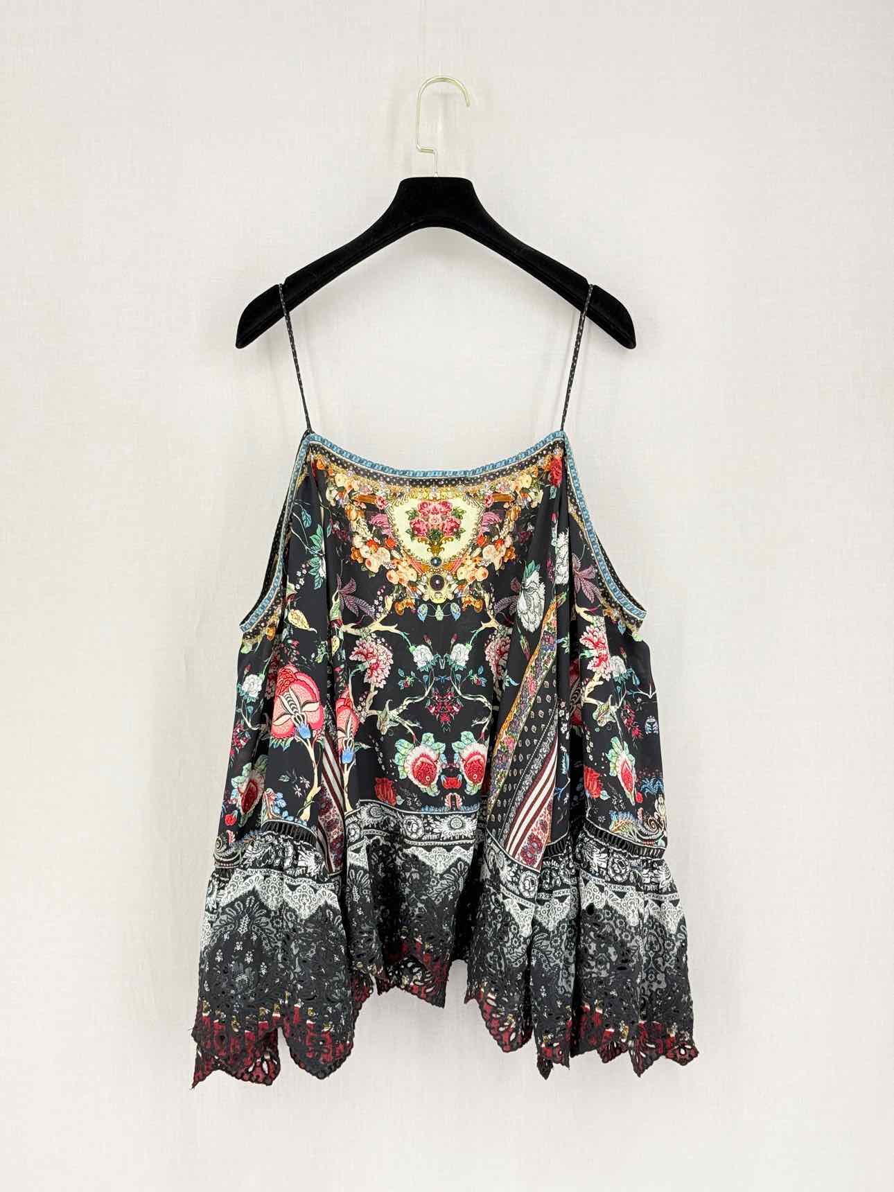 CAMILLA Black Multicolor Size Large Top