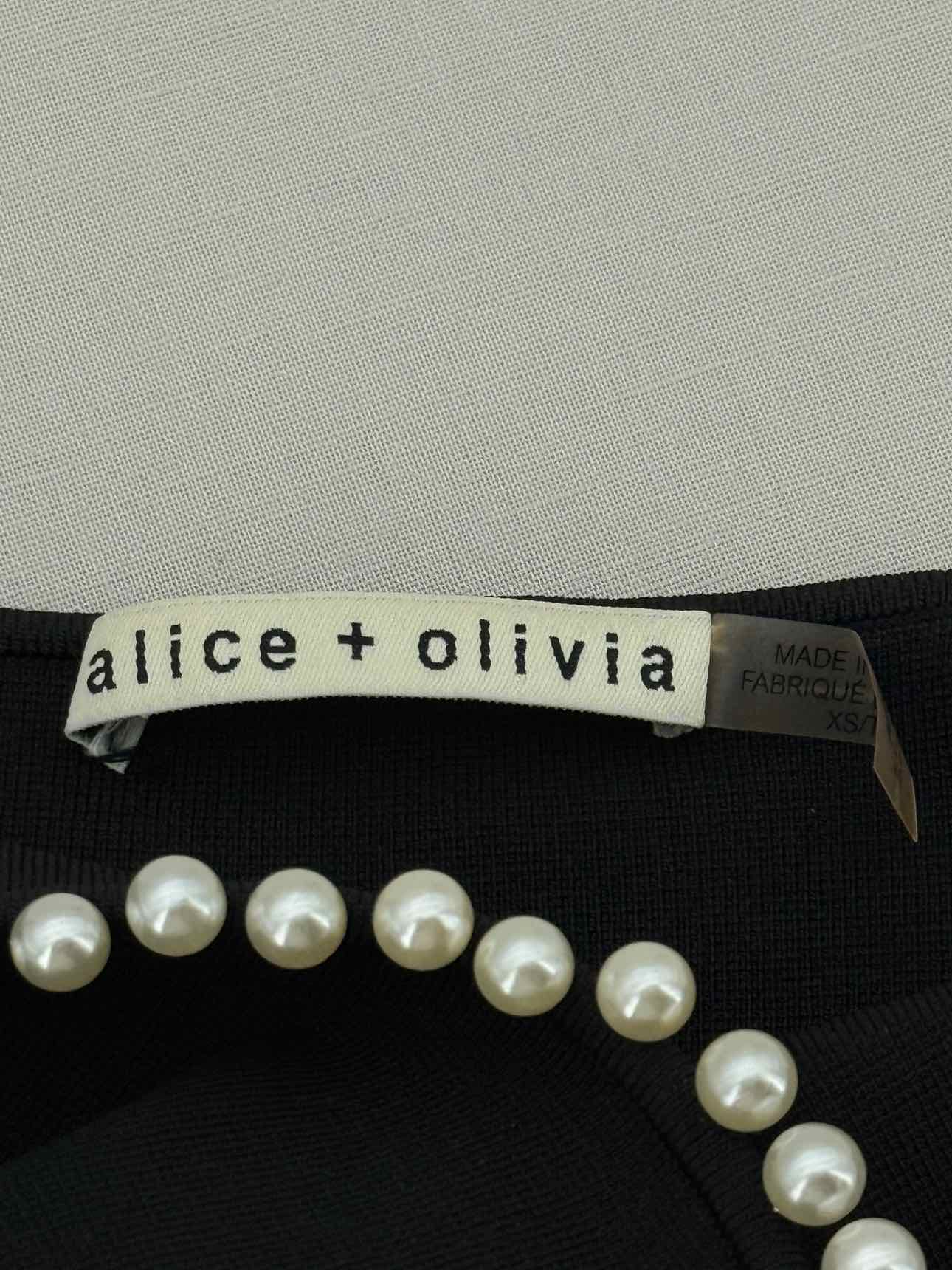 ALICE + OLIVIA Drina Black Size XSmall Tank Top
