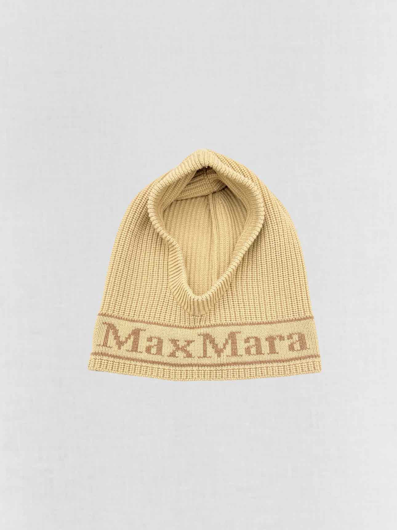 MAX MARA Balaclava Beige Cap