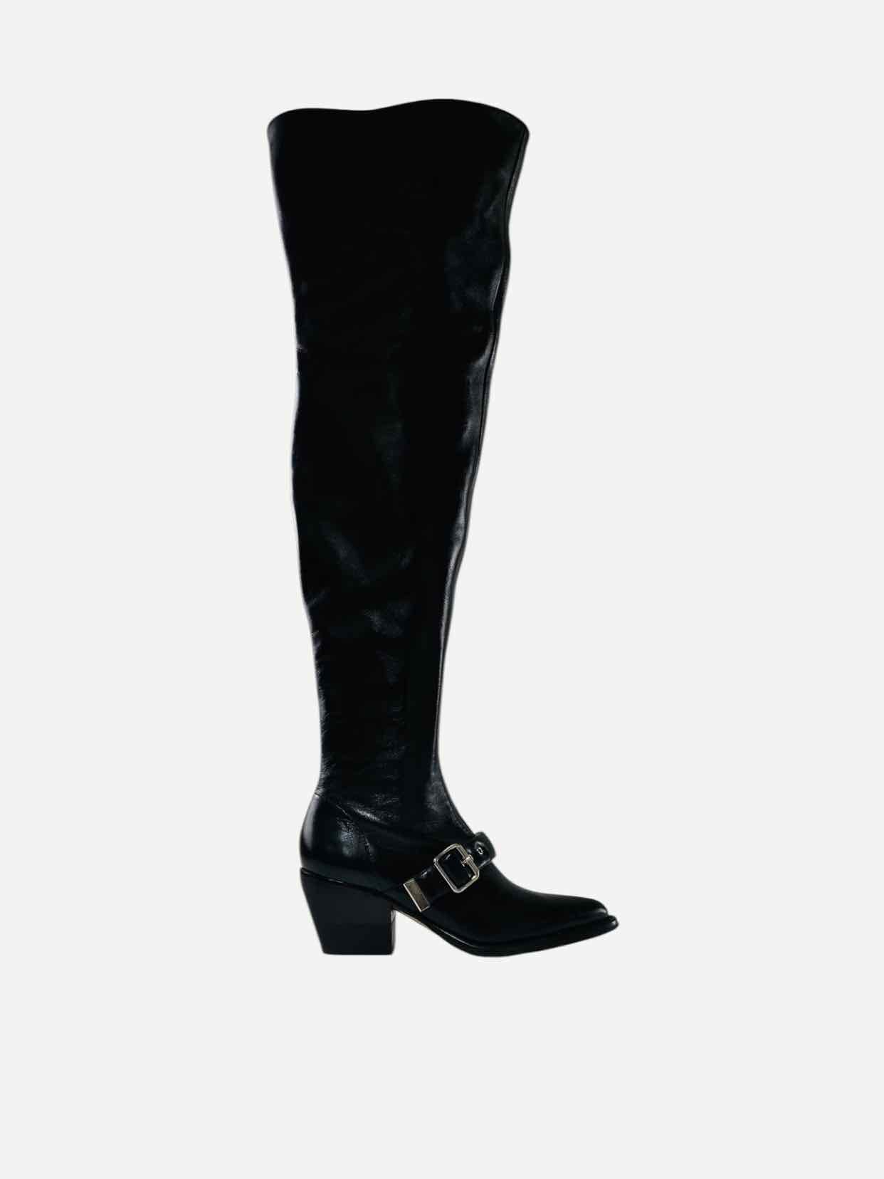 CHLOE Rylee Black Size EU 36.5 Thigh High Boots