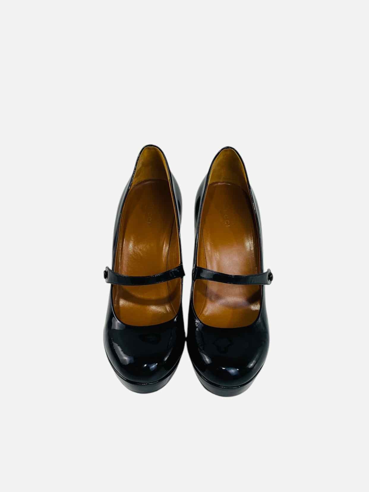 GUCCI Vernice Crystal Betty Black Size EU 40 Mary Janes