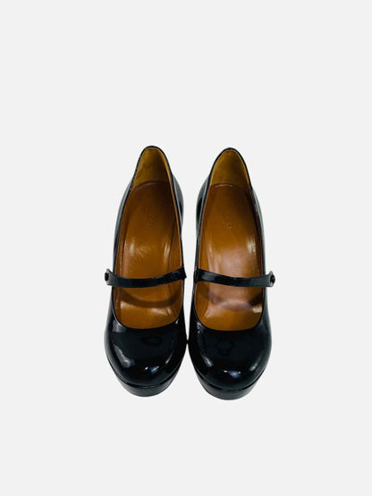 GUCCI Vernice Crystal Betty Black Size EU 40 Mary Janes