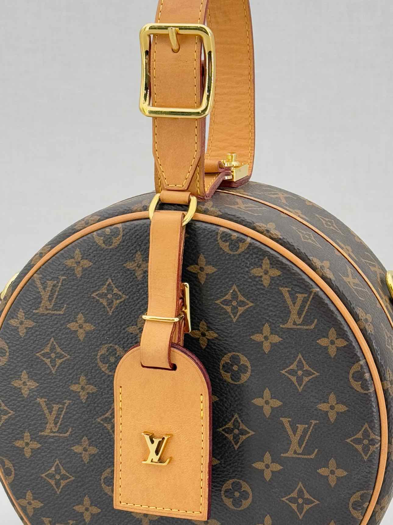LOUIS VUITTON Petite Boite Chapeau Brown Top Handle